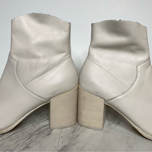 Steve Madden Cate White Leather Heeled Bootie 11M - Picture 8 of 14